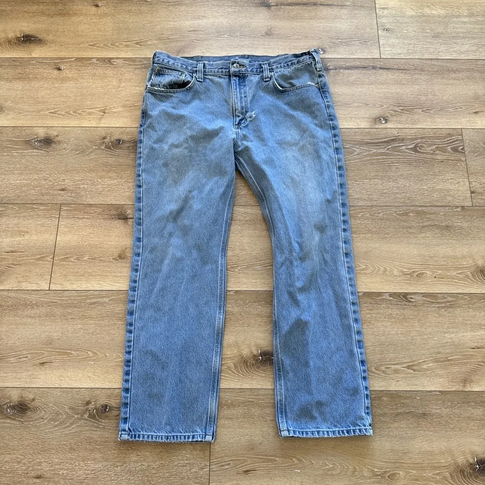 Carhartt Jeans Mens 38 x 29 B480 DVB Straight Traditional Fit‎ Denim Workwear